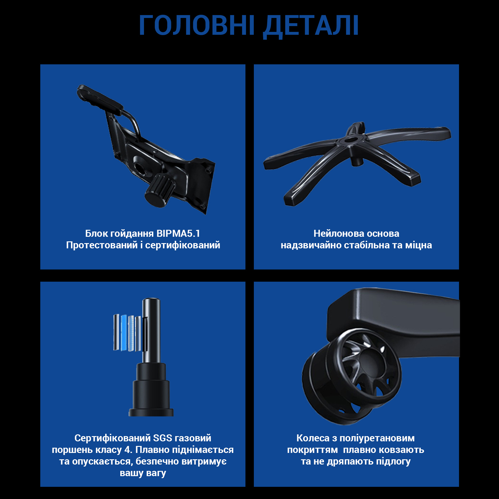 Кресло геймерское Anda Seat Luna Color L Blue (871380166) kupistul